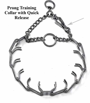 Prong (Pinch) Training Collar with Quick Release