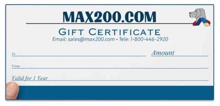 Max200 Virtual Gift Certificate 