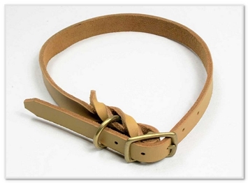 Flat Buckle Leather Collar